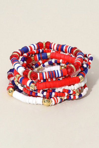 Patriotic Stretch Bracelet Set