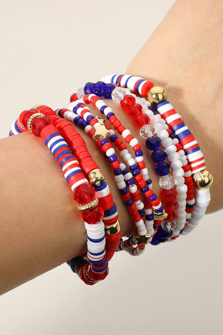 Patriotic Stretch Bracelet Set