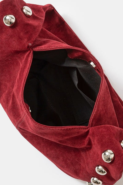 Studded Hobo Shoulder Bag
