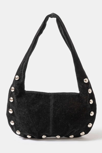 Studded Hobo Shoulder Bag