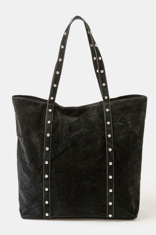 Studded Strap Tote Bag