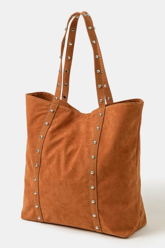 Studded Strap Tote Bag