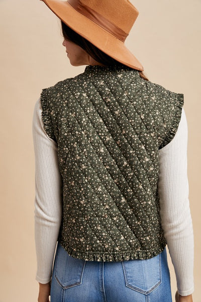 Ditsy Floral Quilted Vest