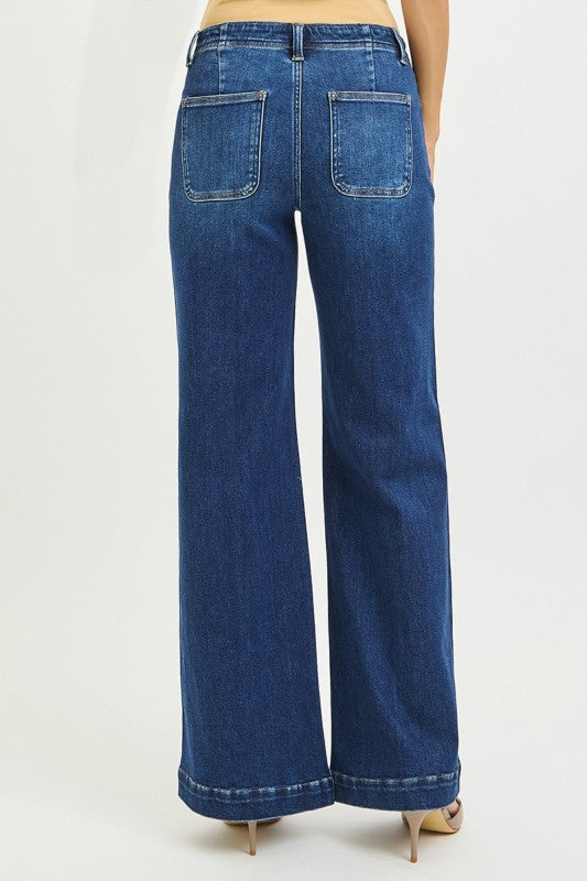 Lexa Wide Leg Front Seam Jean by Risen