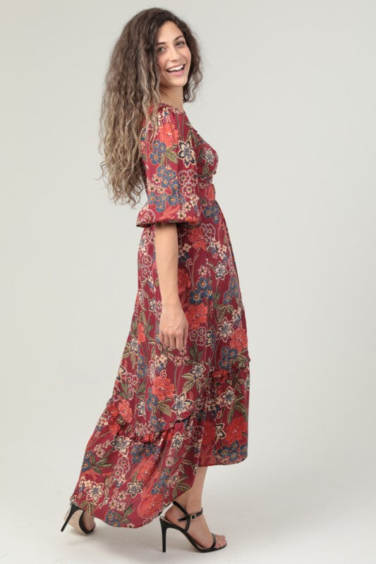 Rustic Rose Maxi Dress