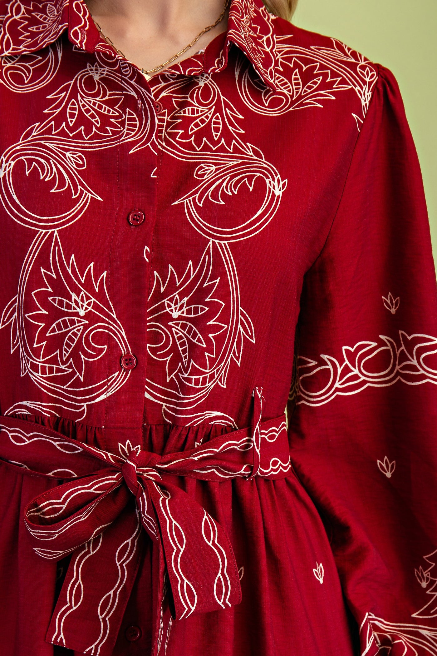 Crimson Western Midi Dress