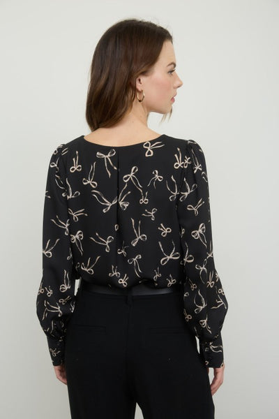 Midnight Ribbon Blouse