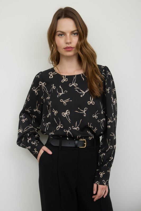 Midnight Ribbon Blouse