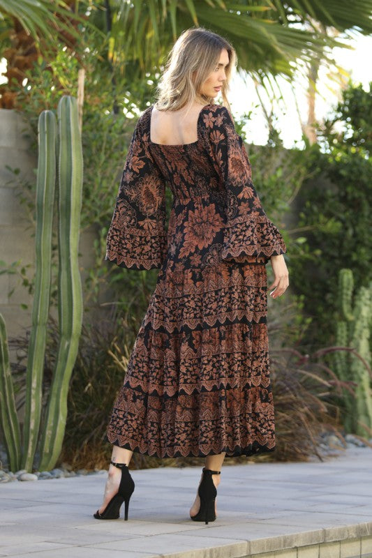 Whiskey Rose Maxi Dress