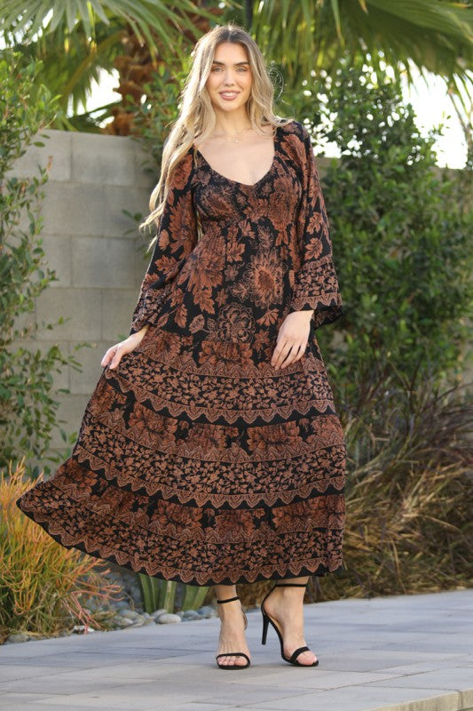 Whiskey Rose Maxi Dress