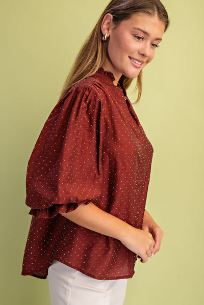 Burnt Ember Sparkle Top