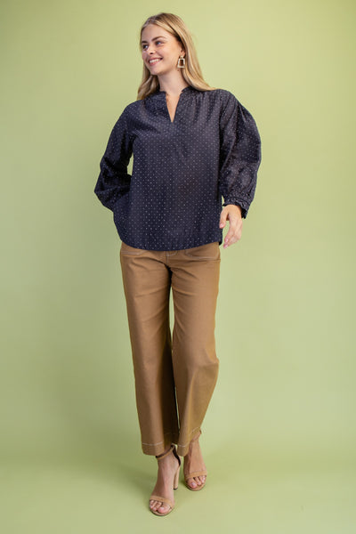 Charcoal Sparkle Blouse