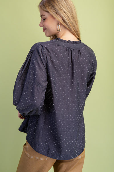 Charcoal Sparkle Blouse