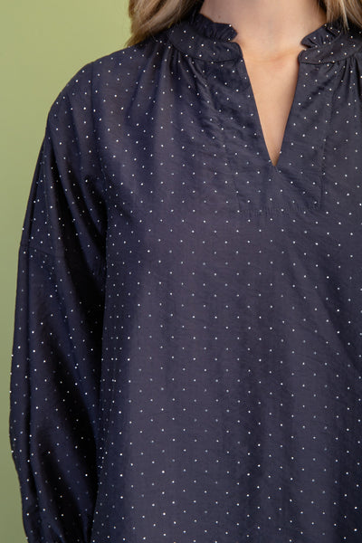 Charcoal Sparkle Blouse