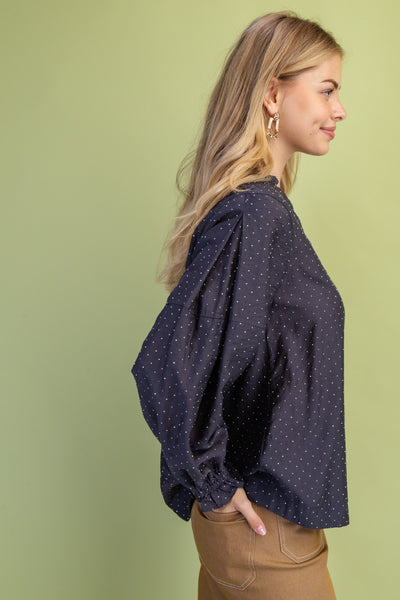 Charcoal Sparkle Blouse