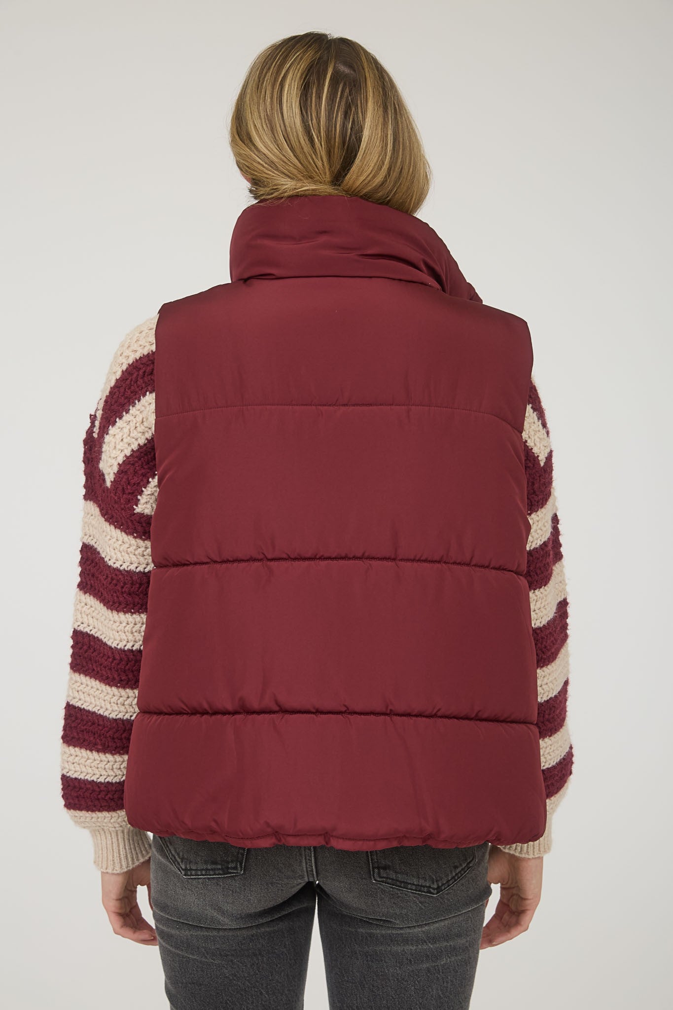 Burgundy Bliss Puffer Vest - Burgundy