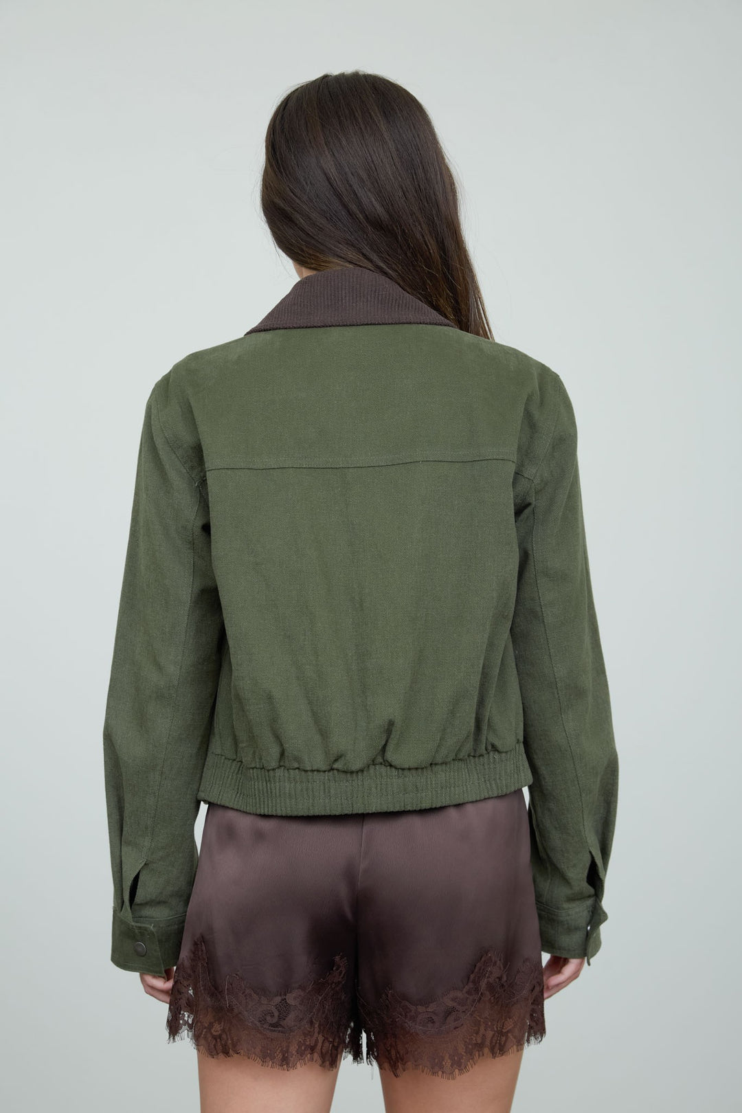 Autumn Ready Olive Zip Up Jacket