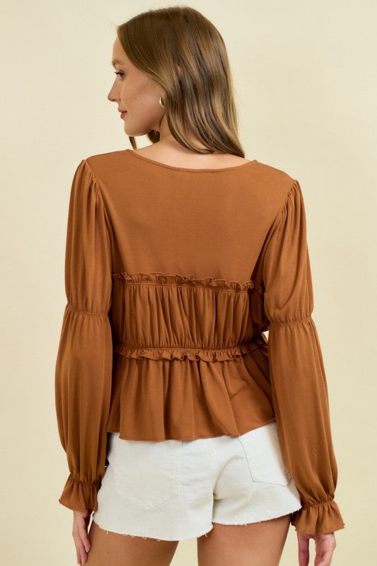 Modal Jersey Peasant Top (2 colors)