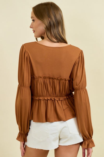Modal Jersey Peasant Top (2 colors)