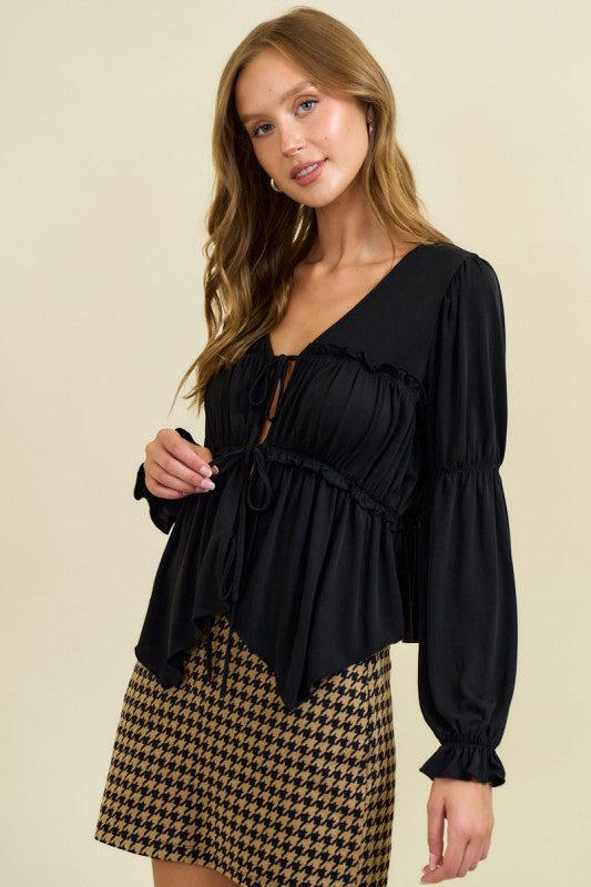 Modal Jersey Peasant Top (2 colors)