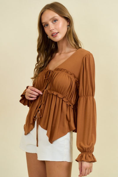 Modal Jersey Peasant Top (2 colors)
