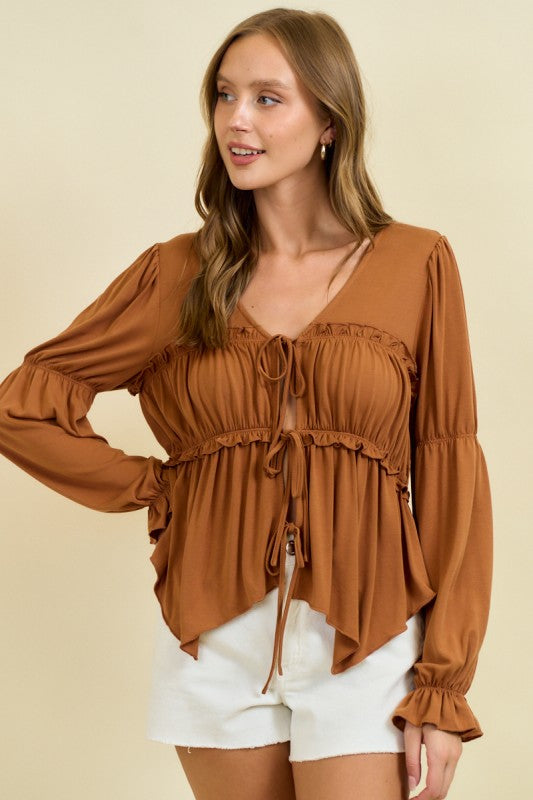 Modal Jersey Peasant Top (2 colors)