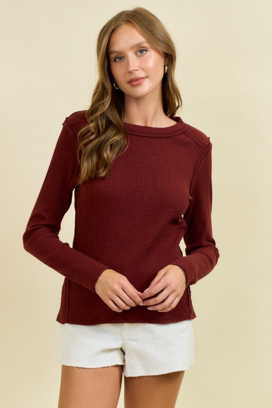 Sierra Yoke Ribbed Sweater