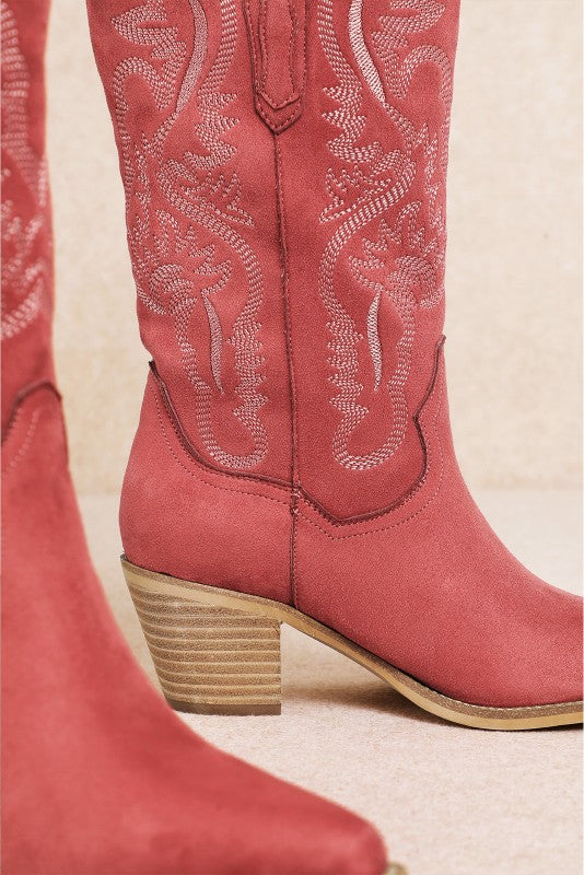 Orren Raspberry Suede Boot