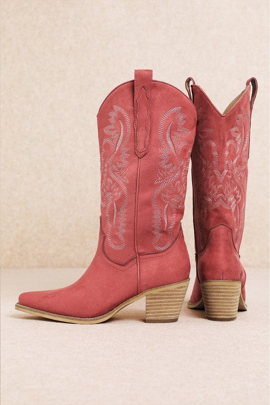 Orren Raspberry Suede Boot