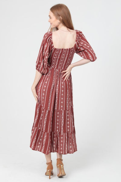 Cinnamon Mesa Midi Dress