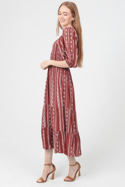 Cinnamon Mesa Midi Dress