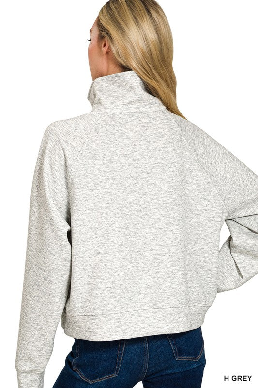 Scuba Half Zip Pullover - Heather Grey