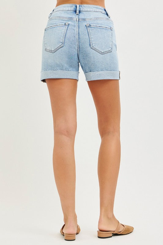 Kacye High Rise Cuffed Shorts