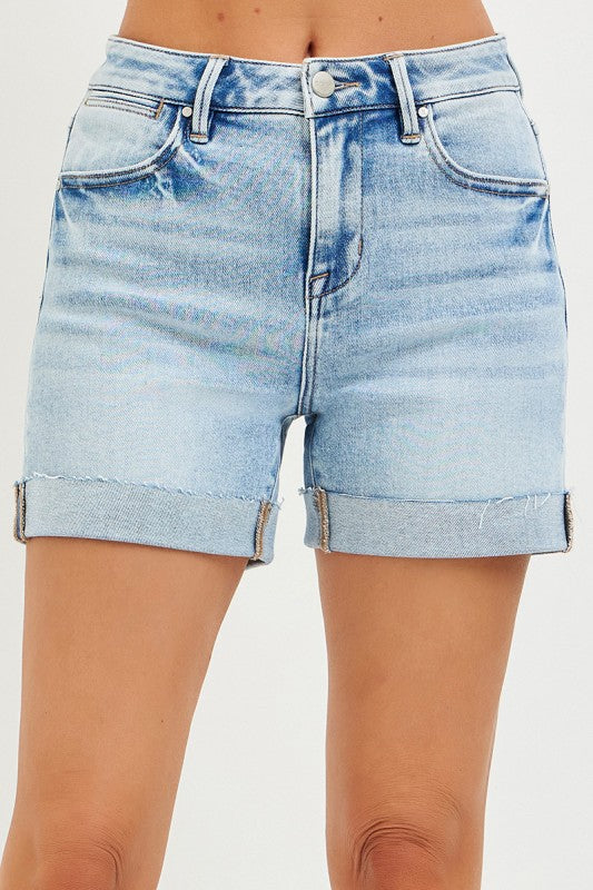Kacye High Rise Cuffed Shorts
