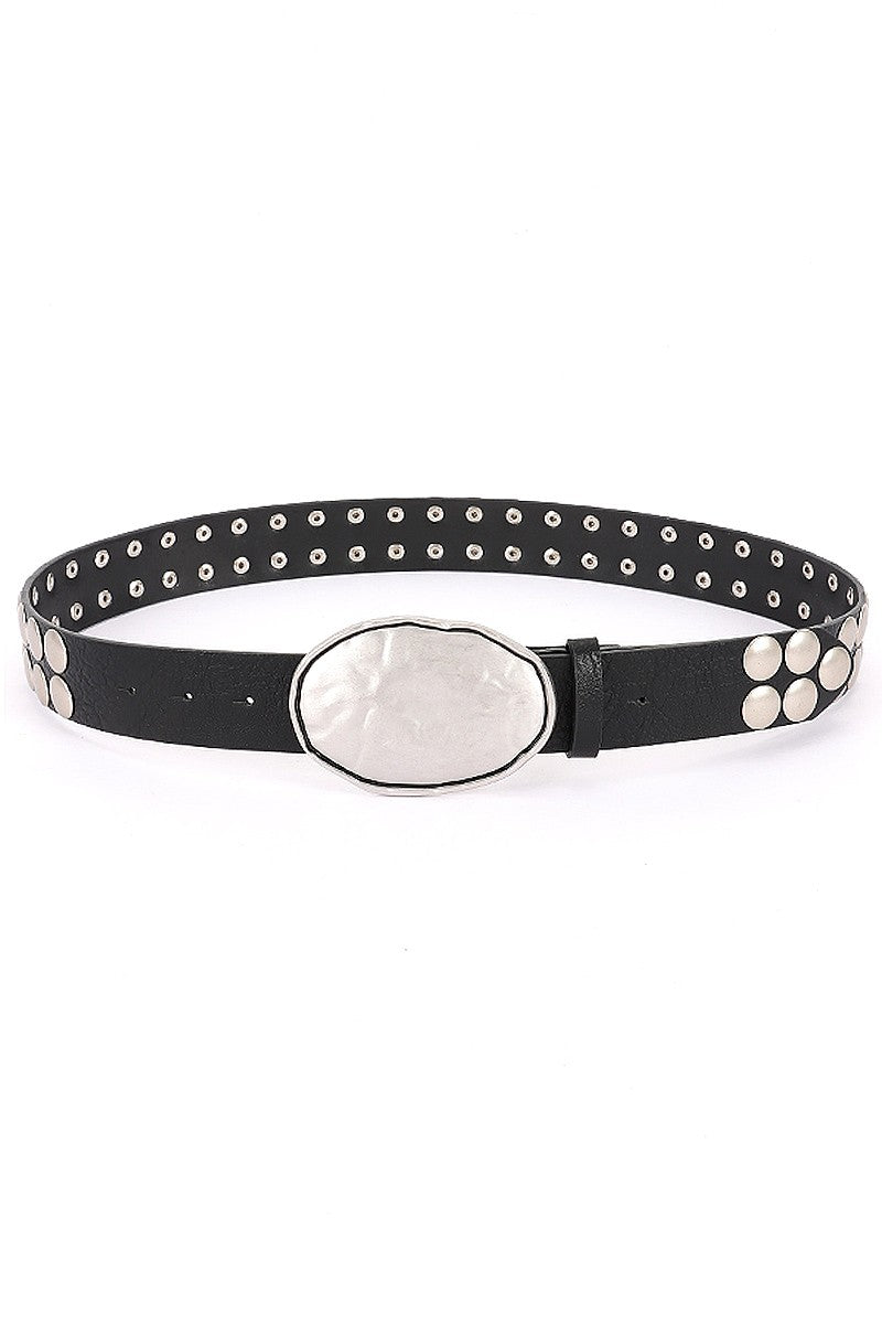 Faux Leather Studded Belt (2 colors)