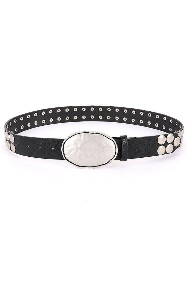 Faux Leather Studded Belt (2 colors)