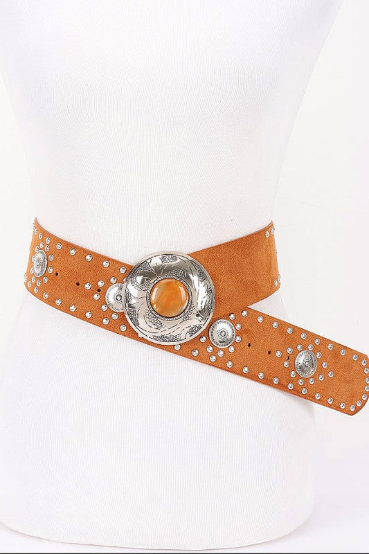 Miri Studded Concho Belt (2 colors)