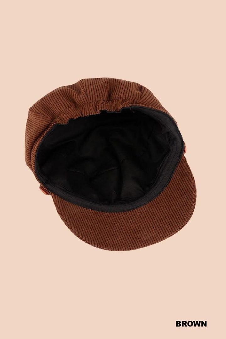 Corduroy Cabbie Hat (2 Colors)