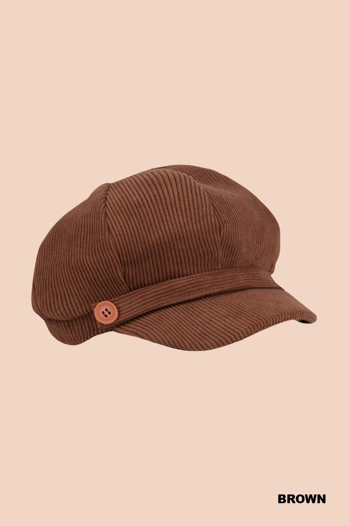 Corduroy Cabbie Hat (2 Colors)