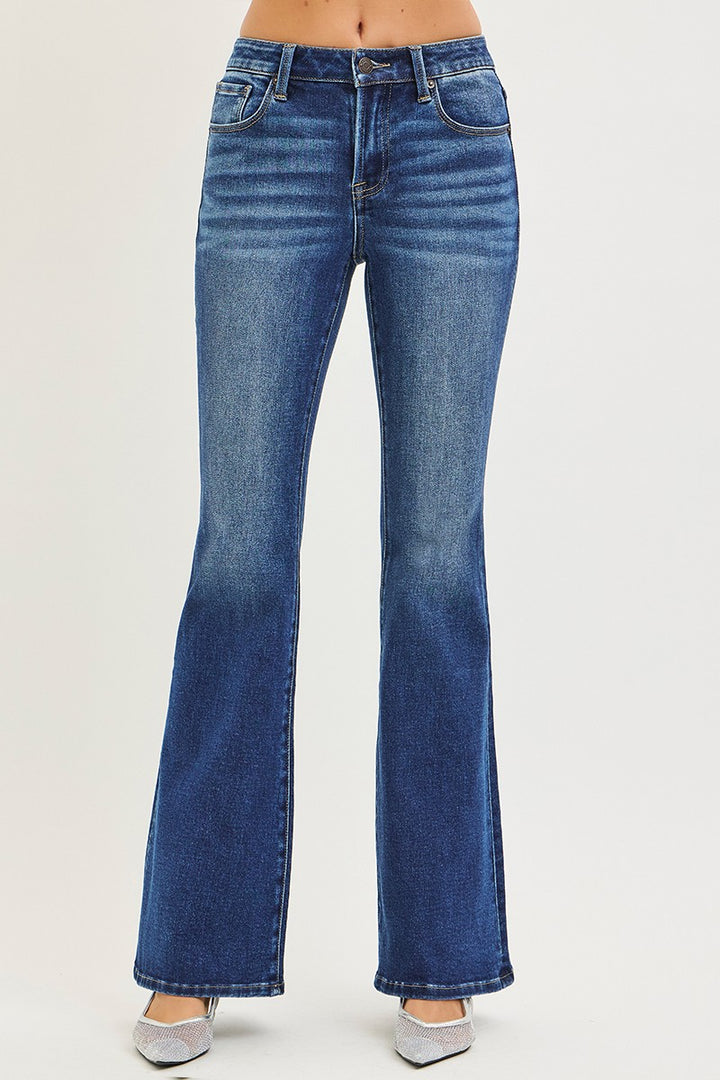 Blue Haven Flare Mid Rise Jeans