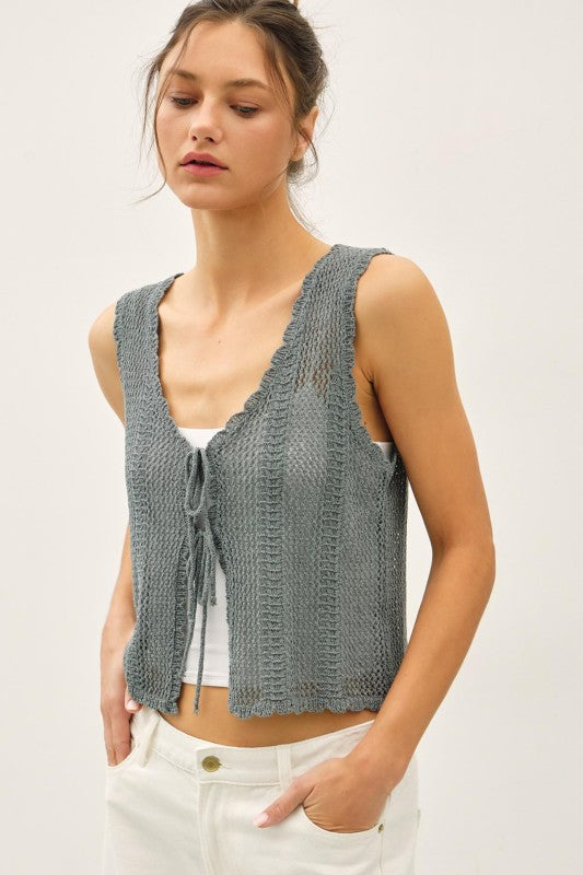 Breezy Fasting Crochet Vest (2 Colors)