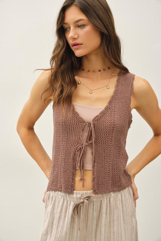 Breezy Fasting Crochet Vest (2 Colors)
