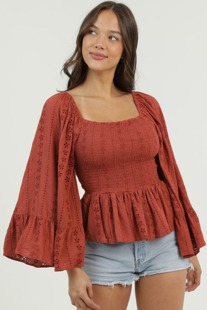 Sun Nomad Bell Sleeve Top