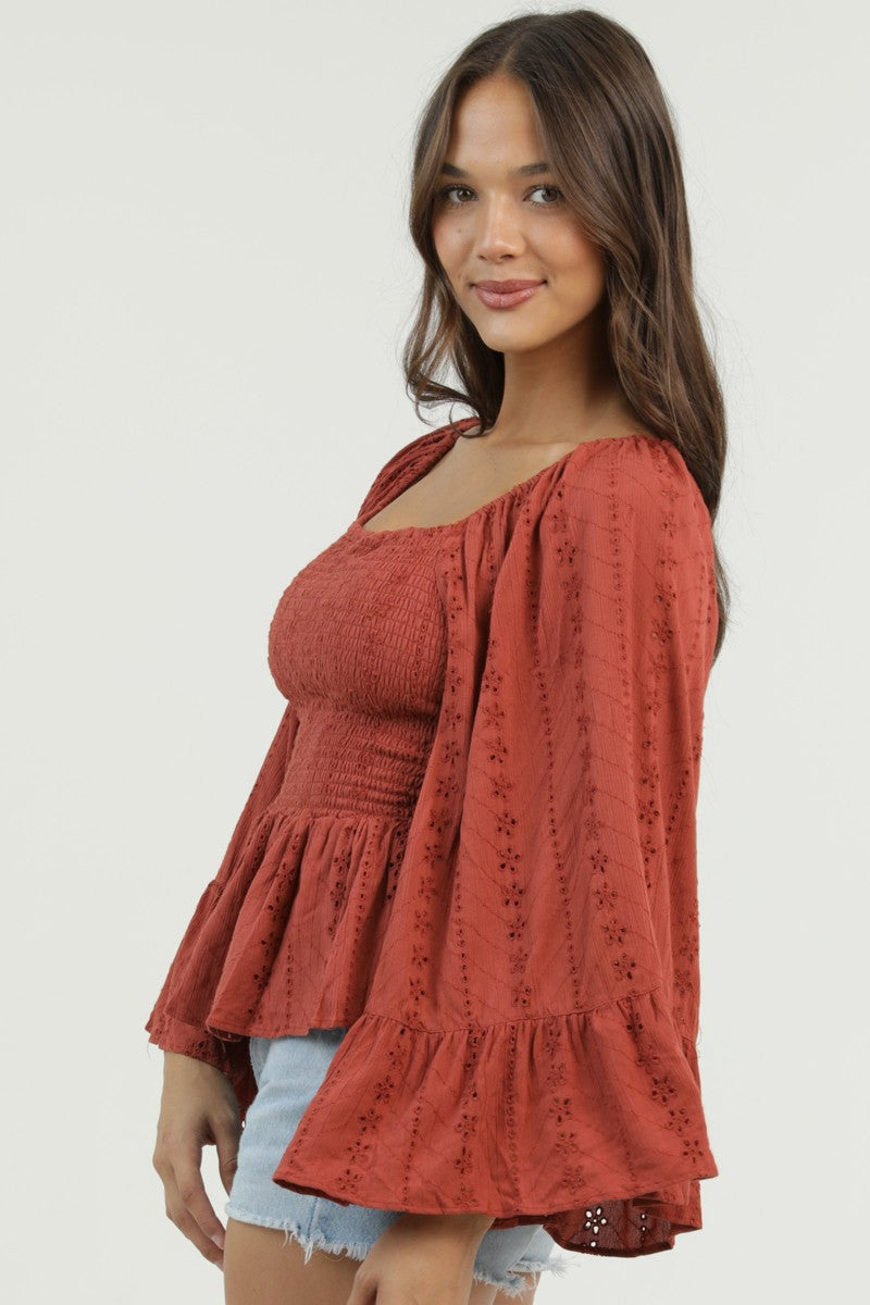 Sun Nomad Bell Sleeve Top