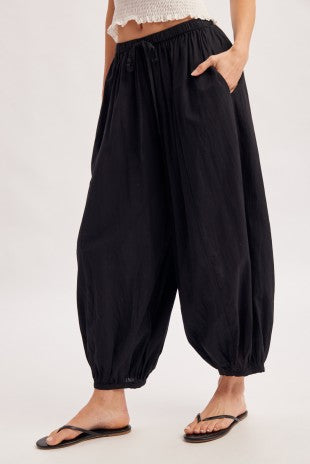 Boho Black Balloon Pants