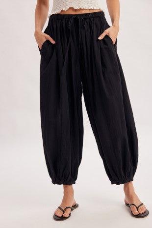 Boho Black Balloon Pants