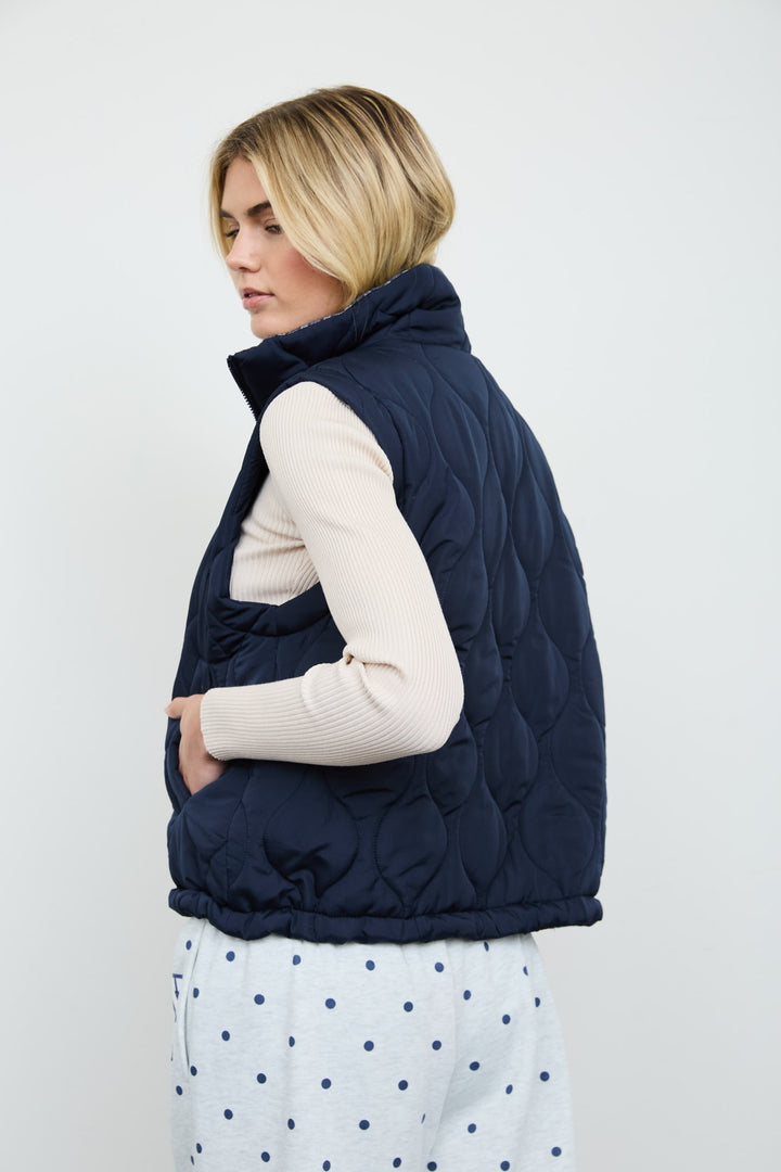 Deep Navy Quilted Vest