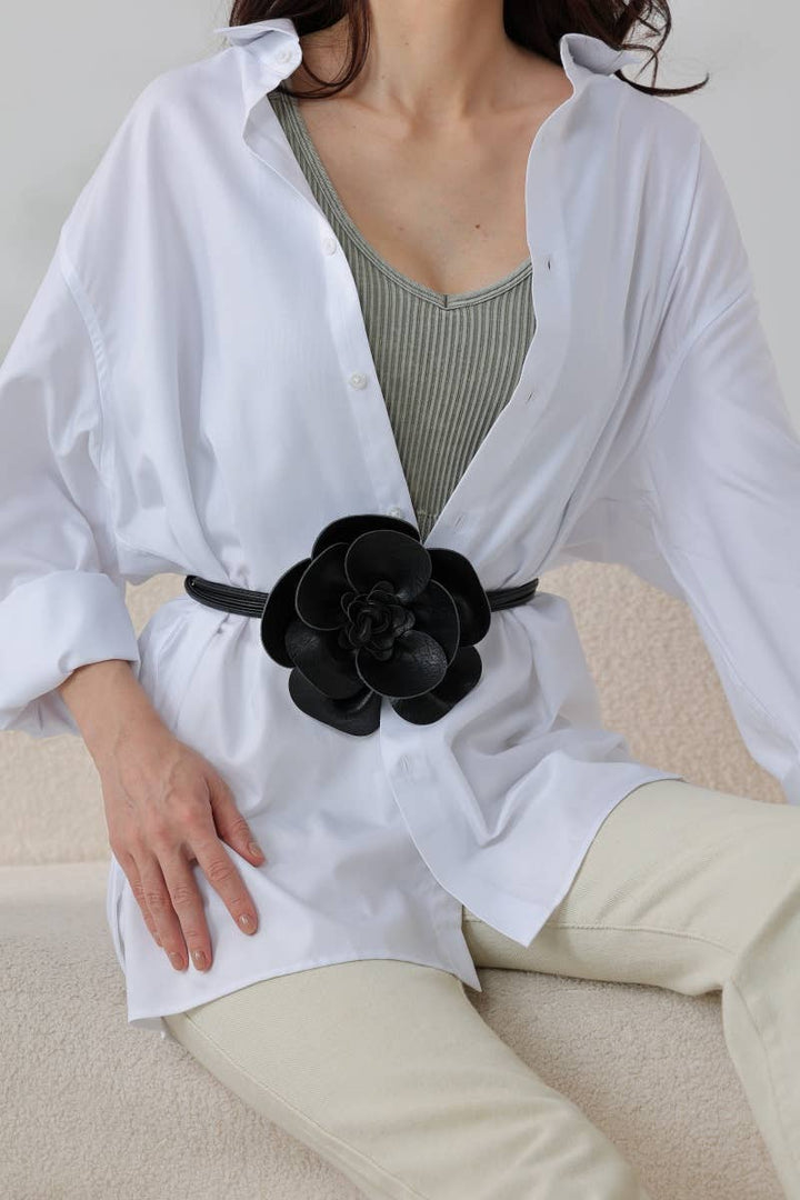 Bohemian Leather Flower Pendant Layered Belt (2 Colors)