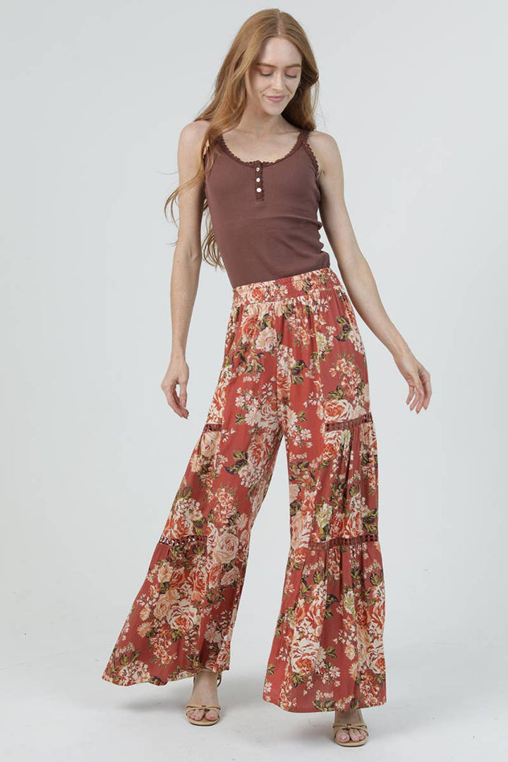 Radiant Earth Lace Insert Pants