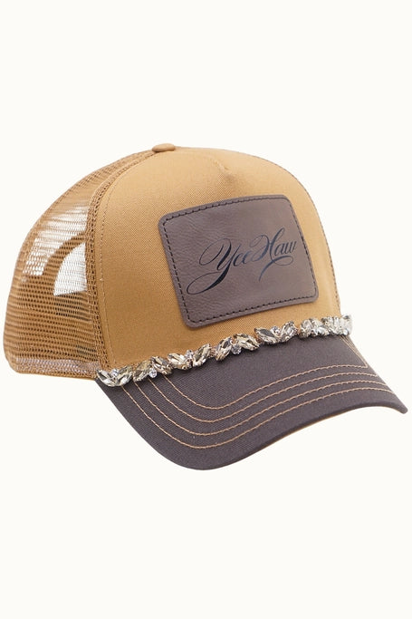 Yee Haw Rhinestone Trucker Hat